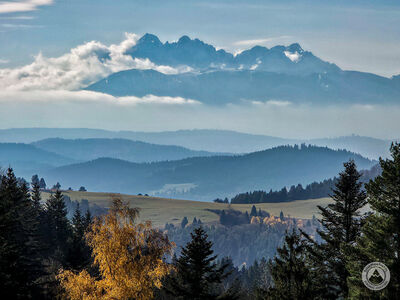 Widok na Tatry pod Huściawą