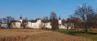 Radzyń Podlaski, Grobla Paradna [Widok na Pałac Potockich z ul. Jana Pawła II]