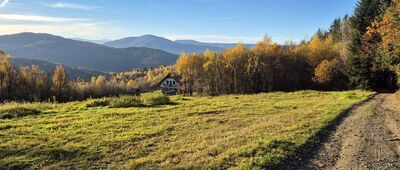 Pcim, zakład ↔ Schronisko PTTK na Kudłaczach [Beskid Wyspowy z czarnego szlaku pod szczytem Bani]