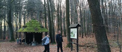 Polana z Dębami ↔ Ślęża, rozejście szlaków