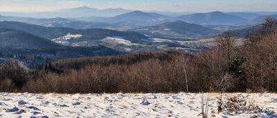 Przełęcz E. Rydza-Śmigłego ↔ Polana Wyśnikówka [Beskid Wyspowy z Polany Wyśnikówka]