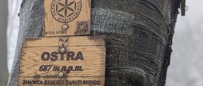 Początek ścieżki przyrodniczej W przełomie Jasiołki ↔ Czerwony Horb