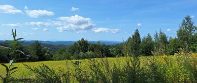Lubinka ↔ Błonie [Lubcza. Widok na Pogórze Rożnowskie]