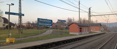 Bocanovice, les ↔ Bocanovice, železniční stanice