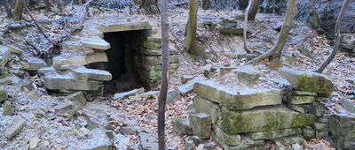 Chaty drwali [Pozostałości chaty drwali, Uroczyska Jasionka.]