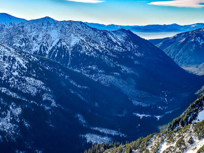 Cicha Dolina Liptowska z Głównej Grani Tatr