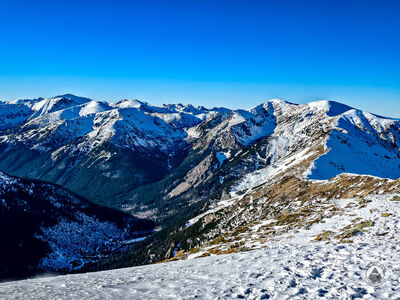 Tatry Zachodnie z czerwonego szlaku na Baskid