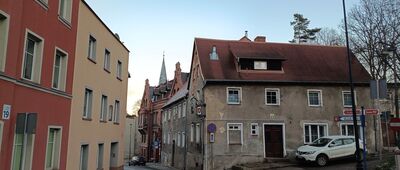 Nowa Ruda, odejście szlaku czarnego przy stacji kolejowej