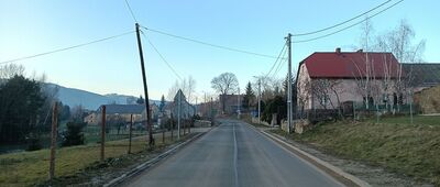 Grodziszcze, odejście szlaku zielonego