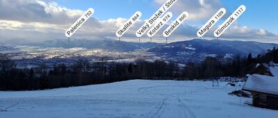 Wilkowice Górne ↔ Smocza Jama, odejście szlaku