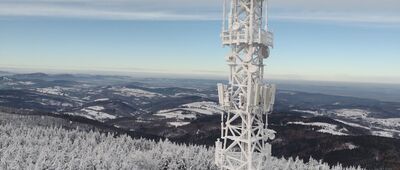 Wielka Sowa [Wielka Sowa zimą widok z wieży]