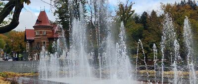 Krynica Zdrój, kościół ↔ Przełęcz Krzyżowa, rozejście szlaków