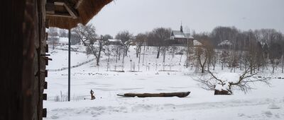 Lublin, skansen, staw ↔ Lublin, skansen, kasa