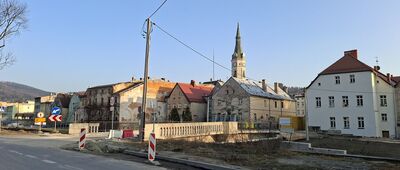 Przełęcz pod Konikiem ↔ Lądek Zdrój, rozejście szlaków