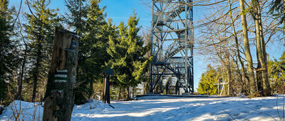 Rozejście szlaków pod Mogielicą [Wieża widokowa na Mogielicy 1170 m n.p.m.]