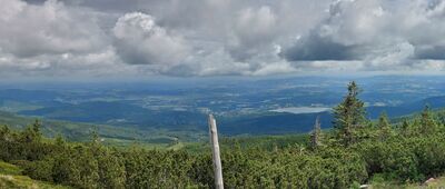 Pod Małym Szyszakiem ↔ Słonecznik [panorama z trasy]