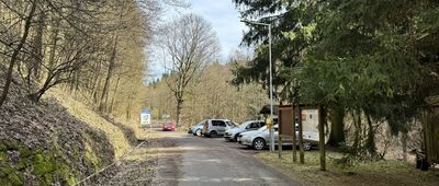 Okrzeszyn, odejście szlaku zielonego ↔ Przejście graniczne Petříkovice / Okreszyn