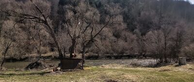 Kalnica, początek ścieżki "Bieszczady Odnalezione"