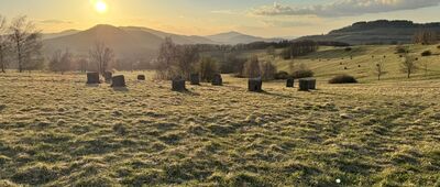 Ścieżka do kamiennego kręgu ↔ Kamienny krąg "Koło czasu"