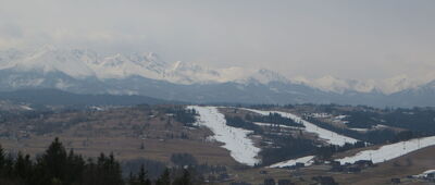 Czarna Góra, Sołtysowo ↔ Czarna Góra (Litwinka) [Widok na Tatry z góry Litwinka z Krzyżem Milenijnym]