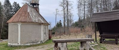 Przełęcz Puchaczówka, rozejście szlaków ↔ Skowronia Góra