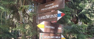 Szczeliniec Wielki, parking