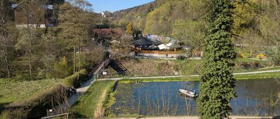 Pod Chełmową ↔ Ojców, odejście szlaku czarnego [Ojców - widok spod Jonaszówki]