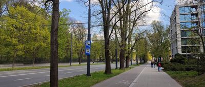 Lublin, pomnik Marii Curie-Skłodowskiej ↔ Lublin, Krakowskie Przedmieście [Aleje Racławickie]