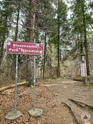 Granica Bieszczadzkiego Parku Narodowego pod Jasieniowem