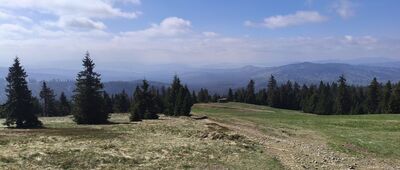 Schronisko PTTK Na Rysiance [Rysianka, widok spod schroniska]
