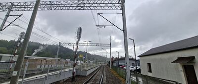 Jordanów, PKP ↔ Wysoka, rozejście szlaków