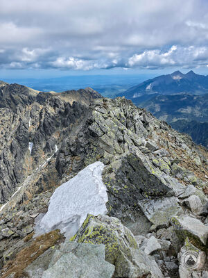 Kozi Wierch 2291 m n.p.m. - widok na Kozi Mur