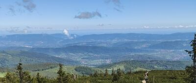Góra Pięciu Kopców [Widok z Góry Pięciu Kopców w kierunku Hali Miziowej]