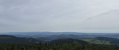 Wielka Sowa [Widok na południe z wieży na Wielkiej Sowie]