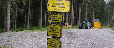 Pod Spálenou ↔ Šindľovec, rázcestie