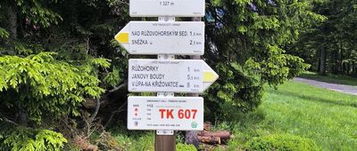 Nad Růžovohorským sedlem ↔ Růžohorky