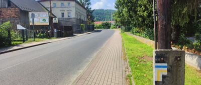 Podgórzyn Dolny, odejście szlaku żółtego