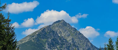Štrbské Pleso, rázcestie pred Heliosom [Szczyrbskie Solisko z Szczyrbskiego Jeziora]