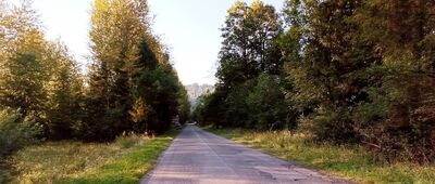 Rycerka Dolna, odejście szlaku niebieskiego