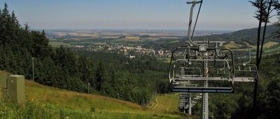 Zřícenina hradu Edelštejn ↔ Zlaté Hory, Bohema