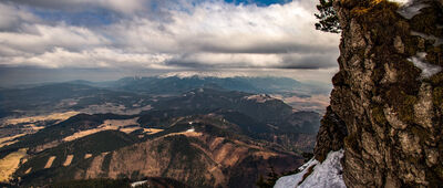 Veľký Choč, rázc. [Widok na Tatry]