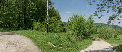 Stronie ↔ Bugaj Zakrzowski [Szlak idzie ścieżką pod linią wysokiego napięcia]