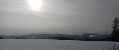 Rozejście szlaków nad Błażową ↔ Czerwonki Hermanowskie [Trasa: Błażowa - Czerwonki Hermanowskie z widokiem na Pogórze Dynowskie 21.01.2019 (9:30 AM)]