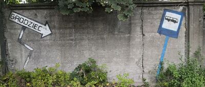 Wojkowice, Brzeziny ↔ Grodziec, ul. Wojska Polskiego [Graffiti na murach cementowni]