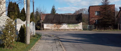 Mysłowice, ul. Oświęcimska ↔ Mysłowice, ul. Żeromskiego [dom bez okien przy ul. Portowej w Mysłowicach]