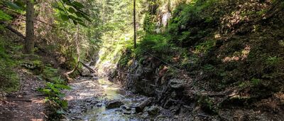 Obrovský vodopád ↔ Kyseľ, ústie [Początek szlaku via ferrata Kysel']