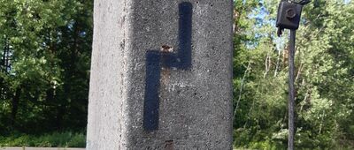 Sosnowiec, Kolonia Cieśle ↔ Sosnowiec, Stare Maczki [Jak przejść przez tory - na prawdę rzadko stosowane oznakowanie - zapewne z powodu tego, że nie występuje oficjalnie w instrukcji Znakarza Szlaków Turystycznych PTTK.]