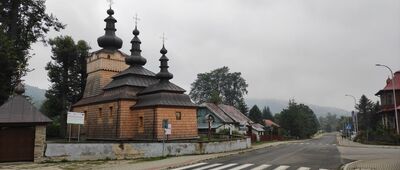 Wysowa-Zdrój ↔ Wysowa, odejście szlaku zielonego