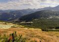 Predný Salatín, hrebeň ↔ Salatínska dolina, lanovka [Słowackie Tatry Zachodnie - widok z zielonego szlaku: Salatinska Dolina -  Predný Salatín hrebeň]