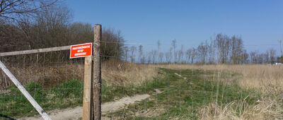 Rozejście szlaków ↔ Sianożęty, promenada [Tędy powinien prowadzić szlak. Ten fragment trzeba ominąć.]